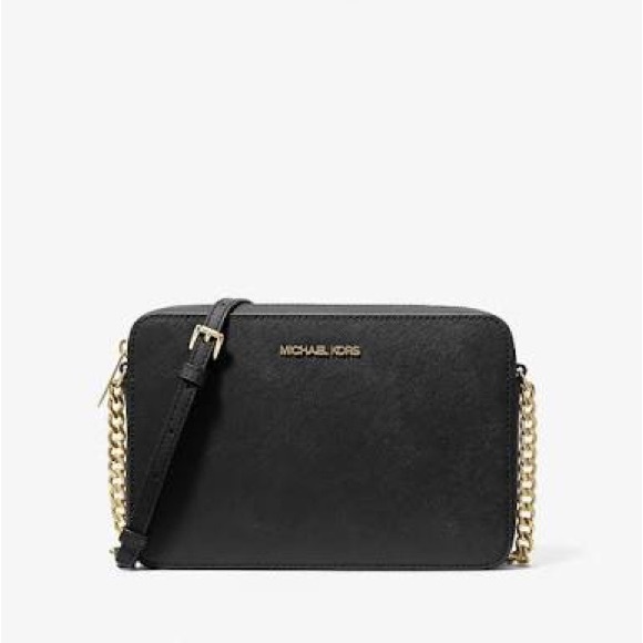 Michael Kors Handbags - Michael Kors Black Crossbody with Gold Chain Strap - Brand New With Tags